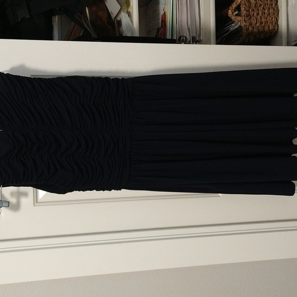 NWT BROOKS BROTHERS Ruched Jersey Dress in Navy - Picture 9 of 9